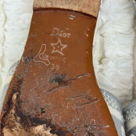 Dior Women's Size 38 Slide Embroidered Cotton - Picture 11 of 11